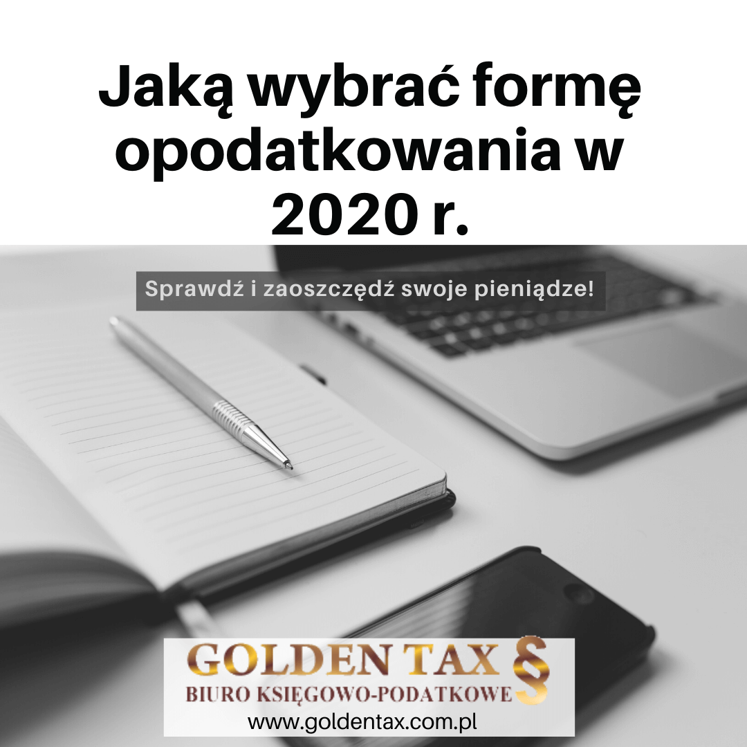 wybór formy opodatkowania 2020