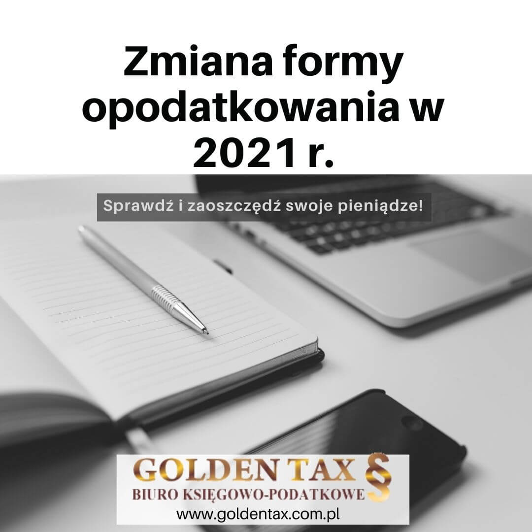 zmiana formy opodatkowania